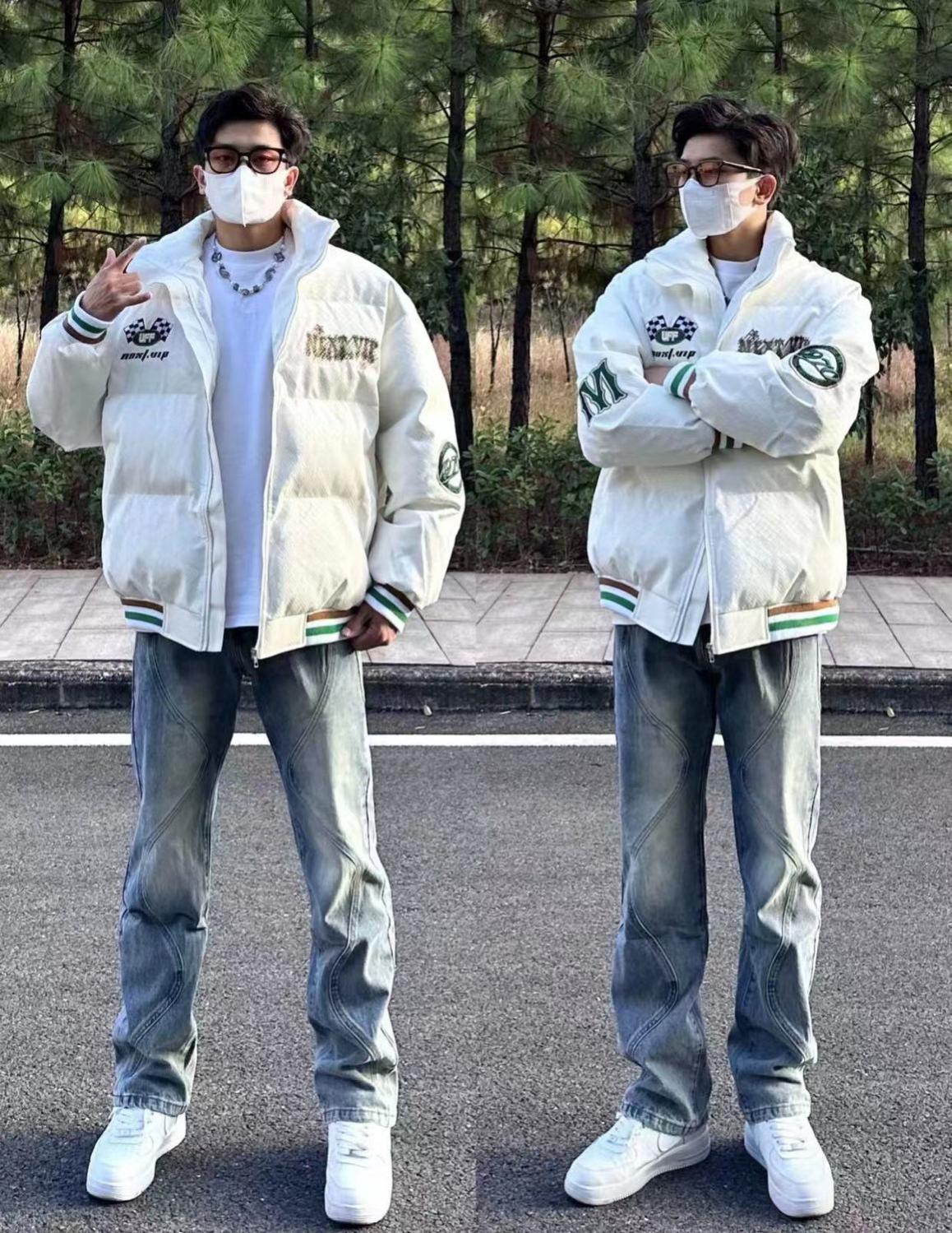 男生冬季棉服搭配